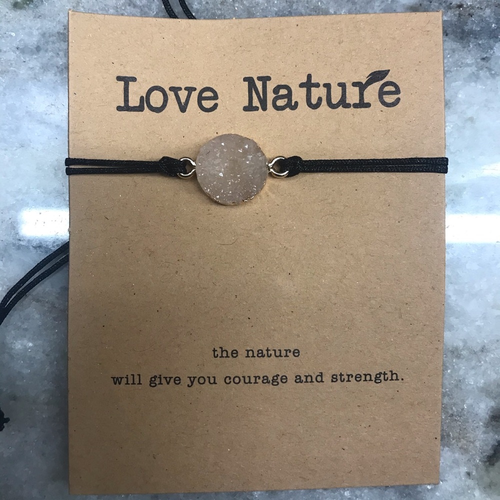 White Stone Cute Bracelet Nature